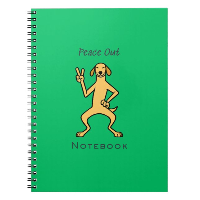 Caderno Espiral Notebook Peace Out (Frente)