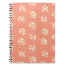Notebook Peach e Cream Swirls