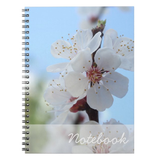 Caderno Espiral Notebook Peach Flowers (Frente)
