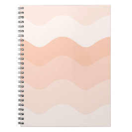 Caderno Espiral Notebook Peach wavy Spiral