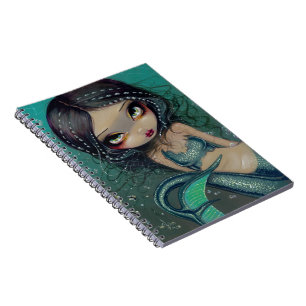 Caderno Espiral Notebook "Pearl Swirl Mermaid"