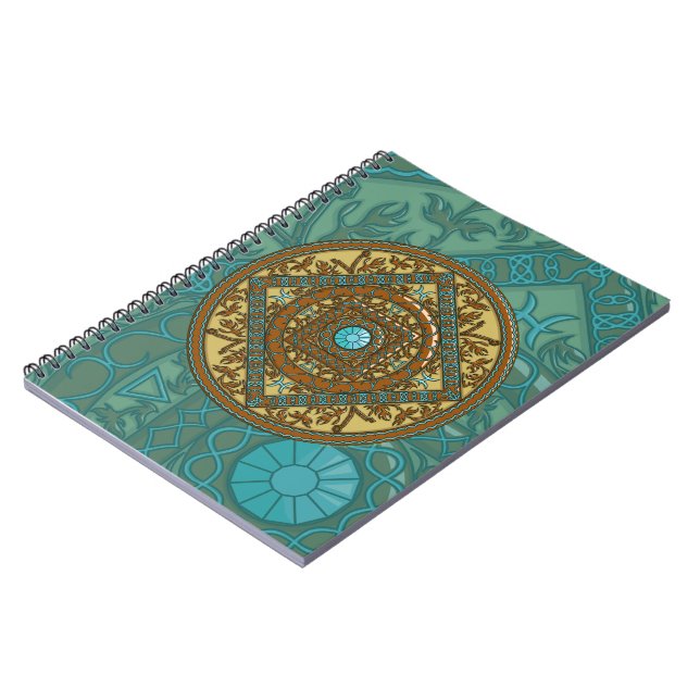 Caderno Espiral Notebook Peixes Mandala (Left Side)