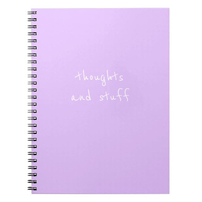 Caderno Espiral Notebook - pensamentos e coisas assim (Frente)