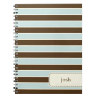 Notebook Personalizado com Faixa Moderna - Castanh