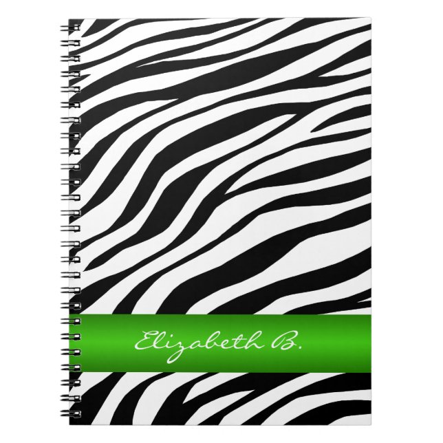 Caderno Espiral Notebook Personalizado com faixa verde de impressã (Frente)