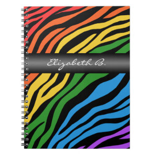 Caderno Espiral Notebook Personalizado com Impressão Zebra em arc
