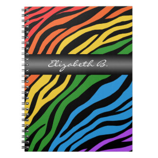 Caderno Espiral Notebook Personalizado com Impressão Zebra em arco