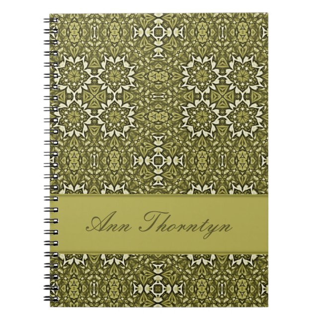 Caderno Espiral Notebook personalizado com padrão caleidoscópio ve (Frente)