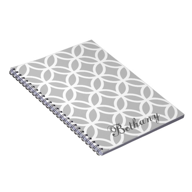 Caderno Espiral Notebook Personalizado com Padrão de Diamante de c (Lado Direito)