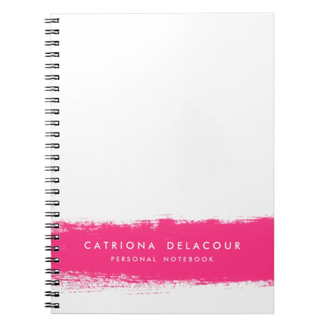 Caderno Espiral Notebook Personalizado com Placa de Cor de Água Ro (Frente)