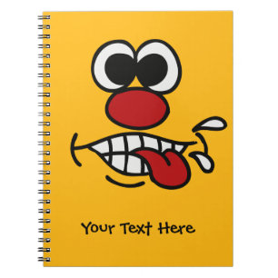 Caderno Espiral Notebook personalizado com rosto engraçado