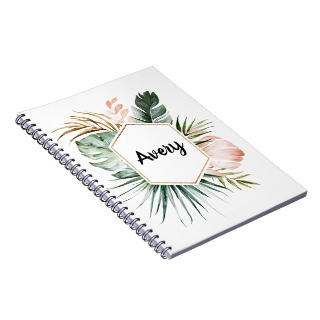 Caderno Espiral Notebook personalizado com trópicos de luxo (Lado Direito)