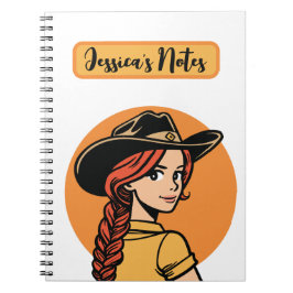 Caderno Espiral Notebook Personalizado Cowgirl