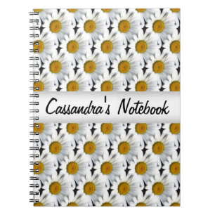 Caderno Espiral Notebook personalizado Daisy Pattery / Diário