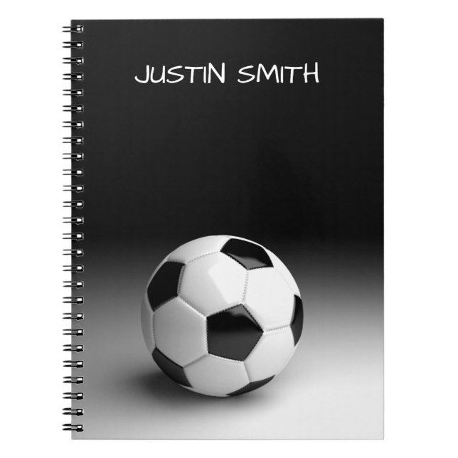 Caderno Espiral Notebook Personalizado de Bola de Futebol (Frente)