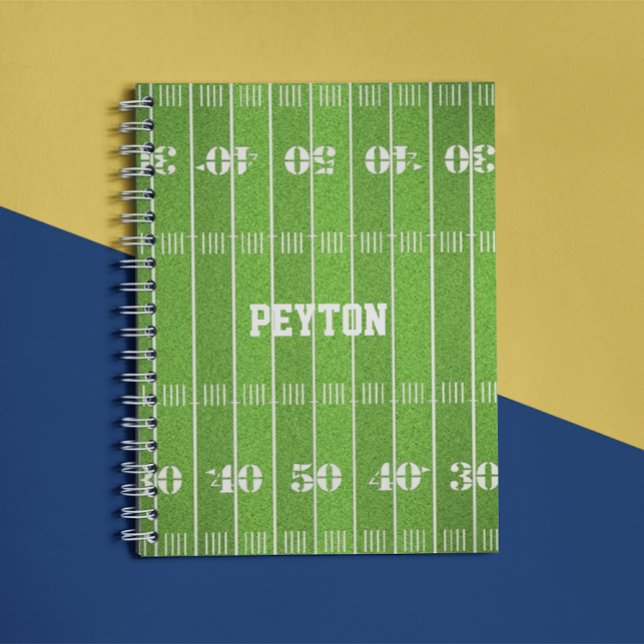Caderno Espiral Notebook Personalizado de Campo de Futebol (Criador carregado)