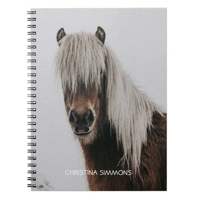 Caderno Espiral Notebook Personalizado de Cavalo Cento (Frente)