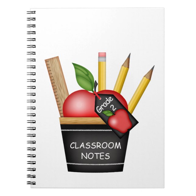 Caderno Espiral Notebook personalizado de Cupcake Apple do profess (Frente)