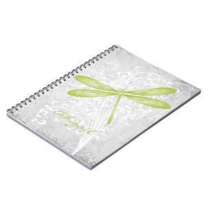 Caderno Espiral Notebook Personalizado de Dragonfly Verde