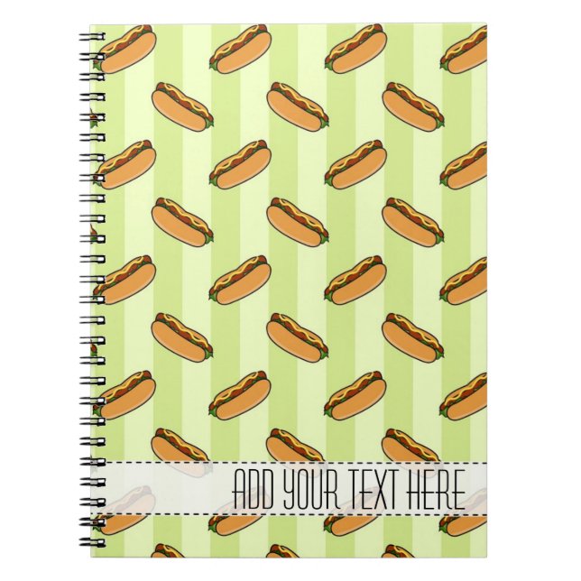 Caderno Espiral Notebook Personalizado de Padrão de Cachorro Quent (Frente)