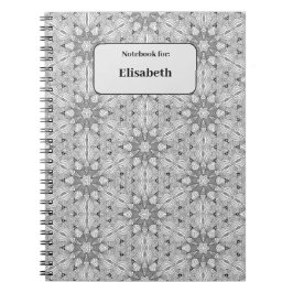 Caderno Espiral Notebook personalizado de padrão uniforme preto e 