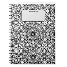 Caderno Espiral Notebook personalizado de padrão uniforme preto e 