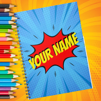 Caderno Espiral Notebook personalizado de super-heróis da revista