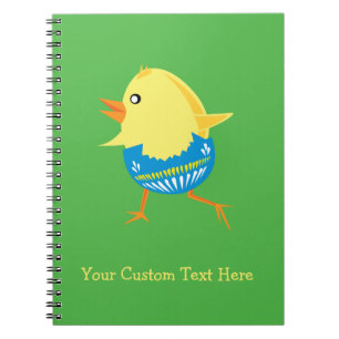 Caderno Espiral notebook personalizado do Pintinho páscoa
