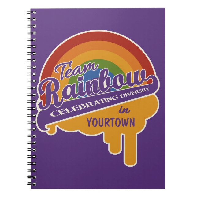 Caderno Espiral Notebook personalizado do Team Rainbow (Frente)