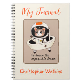 Caderno Espiral Notebook personalizado Dreamcat astrocat