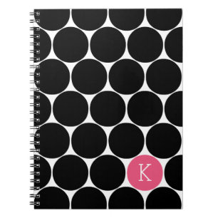 Caderno Espiral Notebook Personalizado em Círculo Monograma