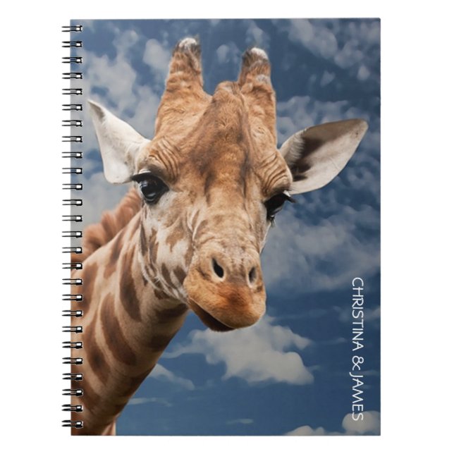 Caderno Espiral Notebook Personalizado Giraffe (Frente)