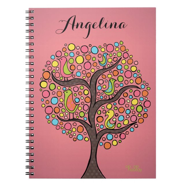Caderno Espiral Notebook personalizado ilustrado de volta à escola (Frente)