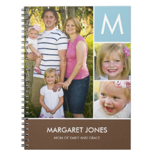 Caderno Espiral Notebook personalizado inicial Na moda