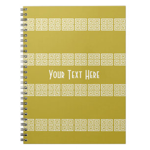 Caderno Espiral notebook personalizado inspirado na Grécia