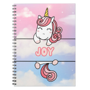 Caderno Espiral Notebook Personalizado Joy Unicorn Girlie