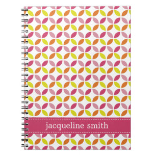 Caderno Espiral Notebook Personalizado Moderno - Rosa