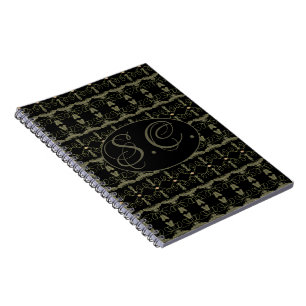 Caderno Espiral Notebook personalizado Monograma espiral