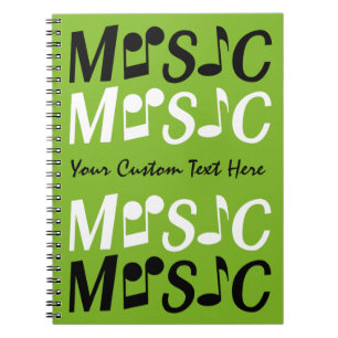 Caderno Espiral notebook personalizado MÚSICA