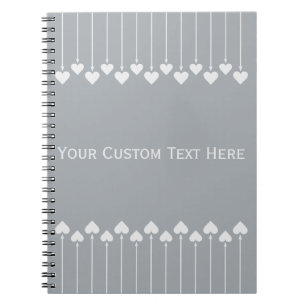 Caderno Espiral notebook personalizado Namorados Heart