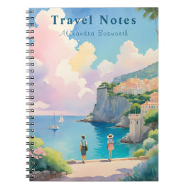 Caderno Espiral Notebook Personalizado no Verão em França Viagem -