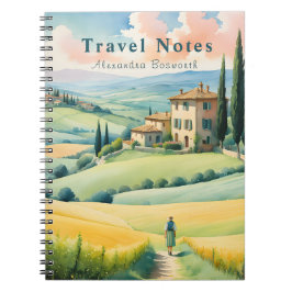 Caderno Espiral Notebook Personalizado no Verão na Itália Viagem -