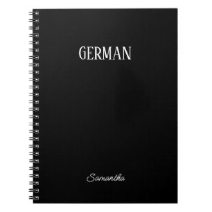 Caderno Espiral Notebook Personalizado para a Alemanha Negra