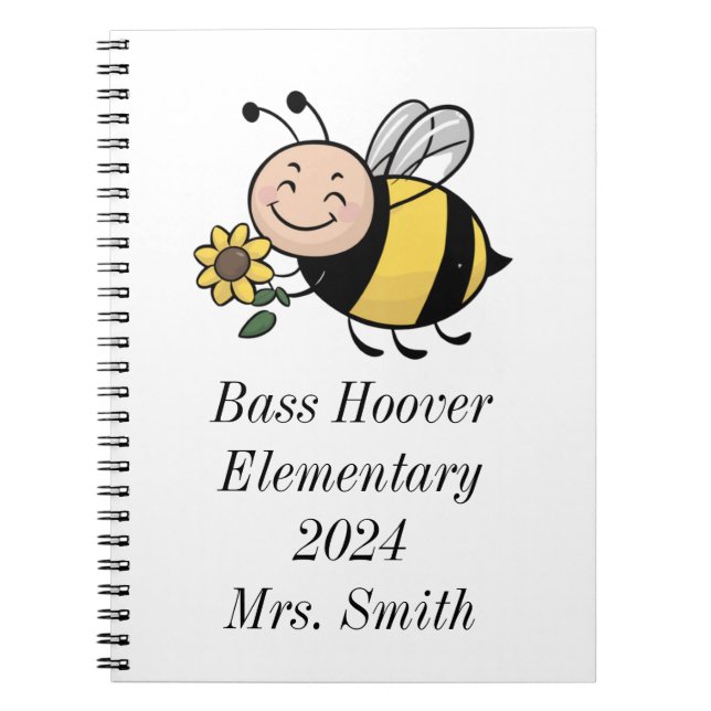 Caderno Espiral Notebook Personalizado para a Escola de Abelhas Cu (Frente)