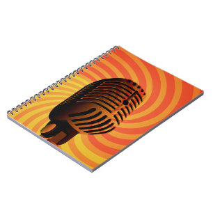 Caderno Espiral Notebook personalizado para microfone