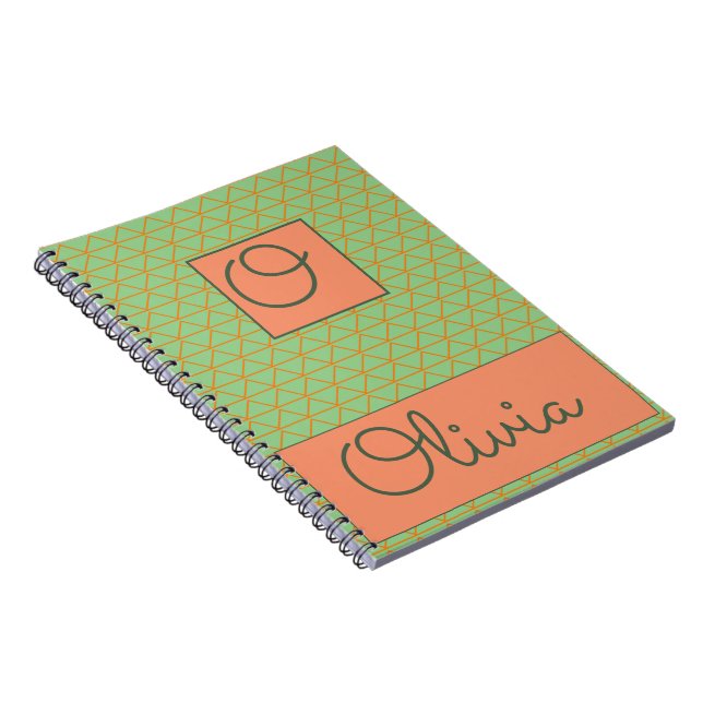 Caderno Espiral Notebook personalizado por Design de nome (Lado Direito)