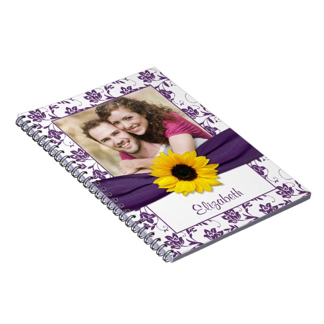 Caderno Espiral Notebook personalizado Raio Roxo Sunflower (Lado Direito)