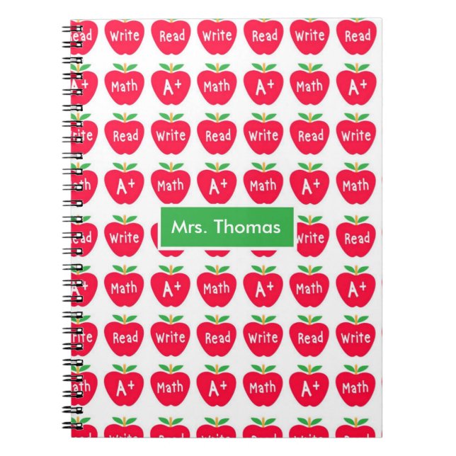 Caderno Espiral Notebook Personalizado Red Apple (Frente)