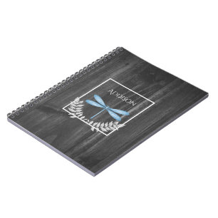 Caderno Espiral Notebook Personalizado Russo Dragonfly Azul