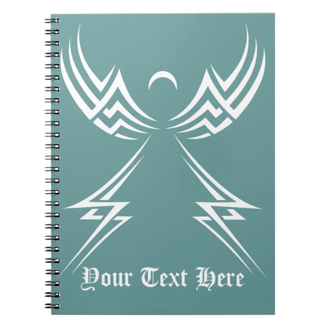 Caderno Espiral Notebook personalizado Tribal Angel (Frente)